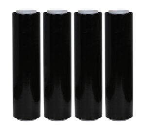 18" BLACK Stretch Wrap – 80 Gauge - 1,500 feet