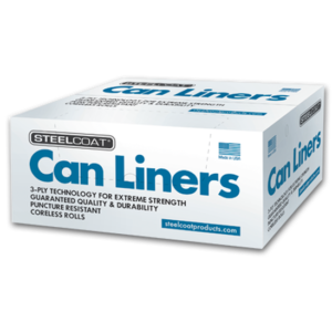 Steelcoat - Can Liners 12-16 Gal HD Black/Clear 500 PK