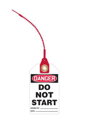 Danger: Do Not Start - OSHA Safety - Loop 'n Lock™ Tie Tag