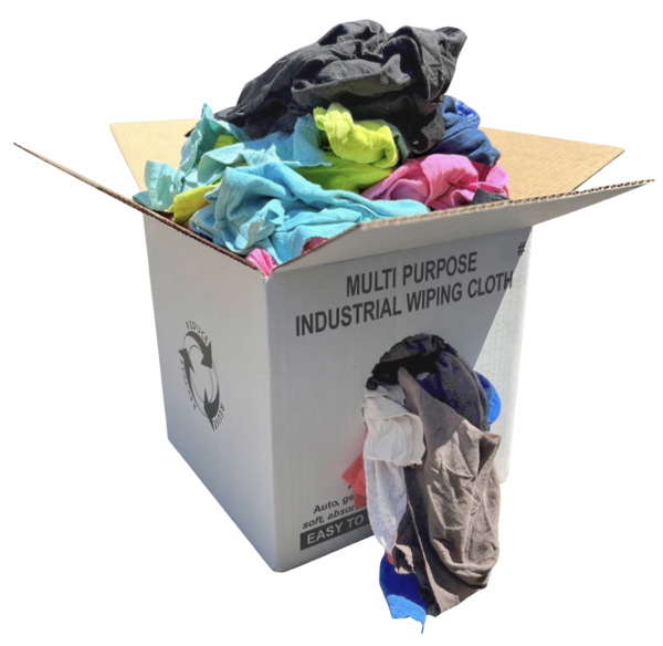 Reclaimed Color T-Shirt Wiper Rags (25 pounds)