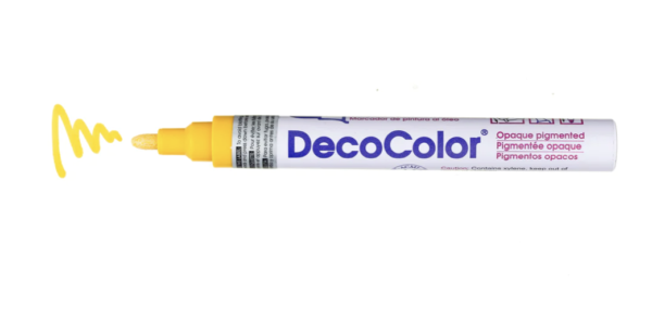 DecoColor Yellow Industrial Paint Marker Broad Tip - Box of 12