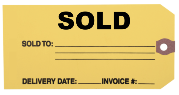 'Sold' Tags - 5 3/4" X 2 7/8" - 250 Tags/Box