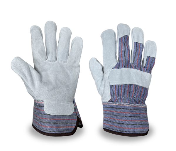 Cowhide Gloves, Leather Palm Safety Cuff Gloves