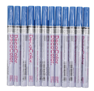 DecoColor Blue Industrial Paint Marker Fine Tip - Box of 12