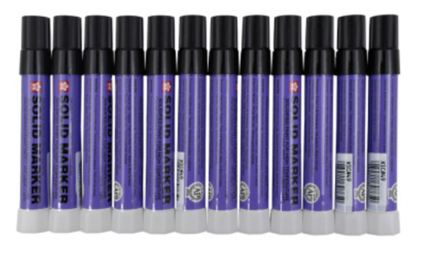 Sakura Solid High Temperature Markers - BLACK - (box of 12)